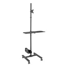 Mobile Workstation With Monitor Mount  For 17In To 32In Displays