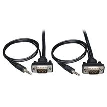 VGA/SVGA Monitor + 3.5mm Audio Cable with RGB Coax - 6 ft. compact