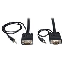SVGA/XVGA Monitor/Audio Cable with Coax HD15 M/M. 3.5mm M/M. 6 ft.