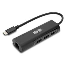 Tripp Lite U4600033A1GB 3Port USB 3.x (5Gbps) Hub with LAN Port, USBC
