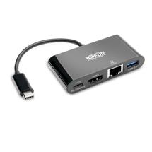 Tripp Lite U44406NH4GUBC USBC Multiport Adapter  4K HDMI, USBA Port,