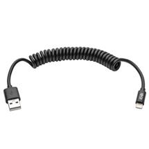 Tripp Lite M100004COILBK USBA to Lightning Sync/Charge Coiled Cable