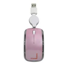Urban Factory Mouse Small Jerry"s, Retractable USB cable, 800dpi, Pink