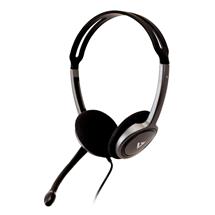 V7 HA2122EP headphones/headset Wired Headband Calls/Music Black,