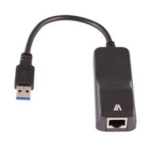V7  | V7 Black Gigabit Ethernet Adapter USB 3.0 A Male to RJ45 Female