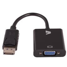 V7 Black Video Adapter DisplayPort Male to VGA Female