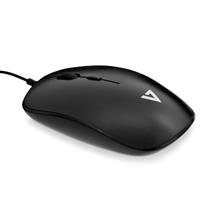 V7 Low Profile USB Optical Mouse - Black | In Stock