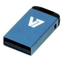 V7 Nano USB 2.0 Flash Drive 8GB Blue | Quzo UK