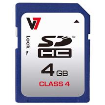 Memory Cards | V7 SDHC Memory Card 4GB Class 4 | In Stock | Quzo UK
