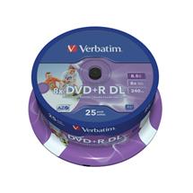 Blank Dvds | Verbatim 43667 blank DVD 8.5 GB DVD+R DL 25 pc(s) | In Stock