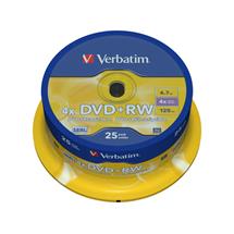 Verbatim DVD+RW Matt Silver | Verbatim DVD+RW Matt Silver 4.7 GB 25 pc(s) | Quzo UK
