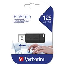 Memory  | Verbatim PinStripe - USB Drive 128 GB - Black | In Stock