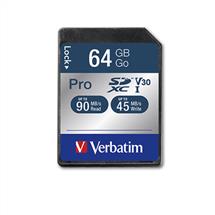 Verbatim Memory Cards | Verbatim Pro 64 GB SDXC UHS Class 10 | In Stock | Quzo UK