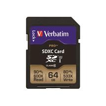 Verbatim Hard Drives | Verbatim Pro+ 64 GB SDXC Class 10 | Quzo