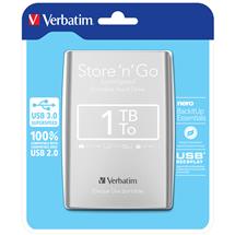 Verbatim Hard Drives | Verbatim Store 'n' Go USB 3.0 Portable Hard Drive 1TB Silver