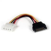 Black, Red, Yellow | StarTech.com 6in SATA to LP4 Power Cable Adapter - F/M