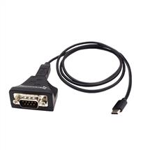 Brainboxes  | Brainboxes US-735 cable gender changer USB-C RS232 Black