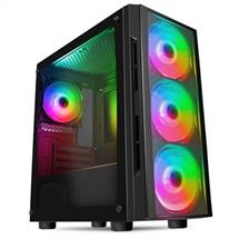 Tempered Glass PC Case | Spire CSCITFLASH, Desktop, PC, Black, micro ATX, MiniITX, ABS, SPCC,