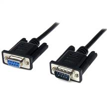 StarTech.com 1m Black DB9 RS232 Serial Null Modem Cable F/M, Black, 1