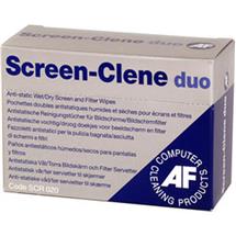 AF International Equipment cleansing wet & dry cloths | AF ScreenClene Duo wipes LCD/TFT/Plasma Equipment cleansing wet & dry