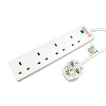 Cables Direct | Cables Direct RB05M04SPD surge protector White 4 AC outlet(s) 220240 V