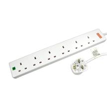 Cables Direct | Cables Direct RB05M06SPD surge protector White 6 AC outlet(s) 220240 V