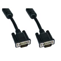 Black, Chrome | Cables Direct 5m SVGA VGA cable VGA (D-Sub) Black, Chrome