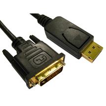 Cables Direct Display Port/DVI-D, 3m DisplayPort Black