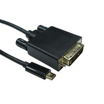 CABLES DIRECT USB C to DVI 4k @ 30HZ | Cables Direct USB C to DVI 4k @ 30HZ 1 m USB Type-C Black