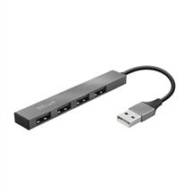 Trust Interface Hubs | Trust Halyx USB 2.0 480 Mbit/s Aluminium | In Stock
