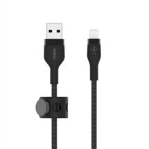 USB-A TO LTGBRAIDED SILICON 2M BLK | Quzo UK