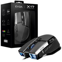 Evga X17 | Evga X17 Gaming Mouse Wired Grey Customizable 16000 Dpi 5 Profiles 10