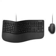 Microsoft Ergonomic Desktop keyboard Mouse included USB QWERTY English