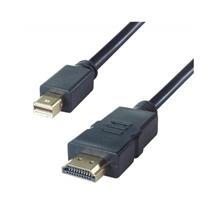 Fastflex Displayport Cables | 2m Elite Mini DisplayPort to HDMI Connector Cable Male to Male (Black)