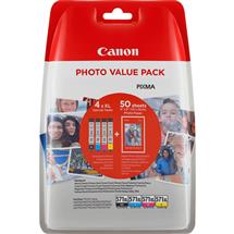 Canon CLI-571XL High Yield BK/C/M/Y Ink Cartridge | Canon CLI571XL High Yield BK/C/M/Y Ink Cartridge + Photo Paper Value