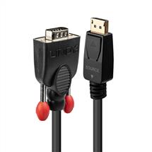 Displayport Cables | Lindy 0.5m DisplayPort to VGA Adaptercable | Quzo UK
