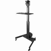 StarTech.com Mobile Workstation Cart with Monitor Mount, CPU/PC