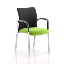 Academy Visitors Chairs | Academy Black Back Seat with Arms Myrrh Green KCUP0026