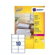 Avery L7173100. Product colour: White, Label type: Selfadhesive label,