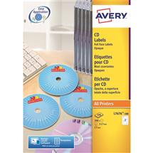 Avery CD/DVD Labels | Avery L7676-100 printer label White Self-adhesive printer label