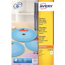 Avery CD Labels Super Size, 117 mm for Laser & Inkjet Printers