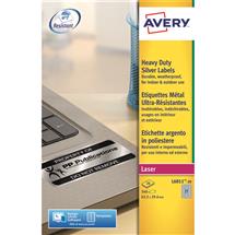 Small labels | Avery L601120 selfadhesive label Rounded rectangle Permanent Silver