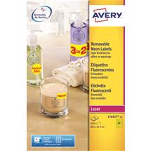 Avery White Mini Label - Laser - L7651 Yellow | In Stock