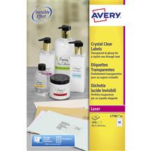 Avery L778125 selfadhesive label Rectangle Permanent Transparent 1000