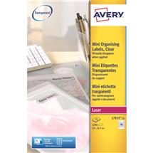 Avery L7553-25 self-adhesive label Transparent 1200 pc(s)