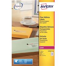 Avery L7551-25 printer label Transparent | In Stock