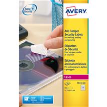 Avery Antitamper Label  Laser  L6113 White Selfadhesive printer