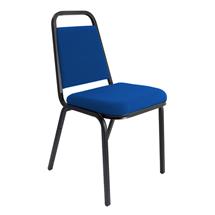 Banqueting Visitors Chairs | Banqueting Stacking Visitor Chair Black Frame Blue Fabric BR000197
