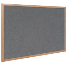 Bi-Office Earth Executive Wood Frame Felt Board | In Stock