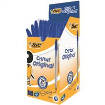 Bic Ballpoint & Rollerball Pens | Bic Cristal Ballpoint Pen 1.0mm Tip 0.32mm Line Blue (Pack 50)